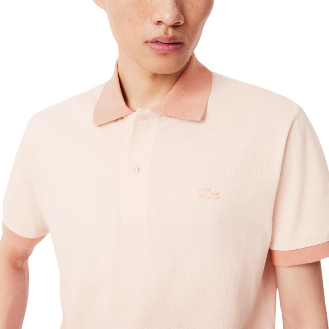 Lacoste мужская классическая футболка поло с градиентом, Light Beige & Latte — фото 2
