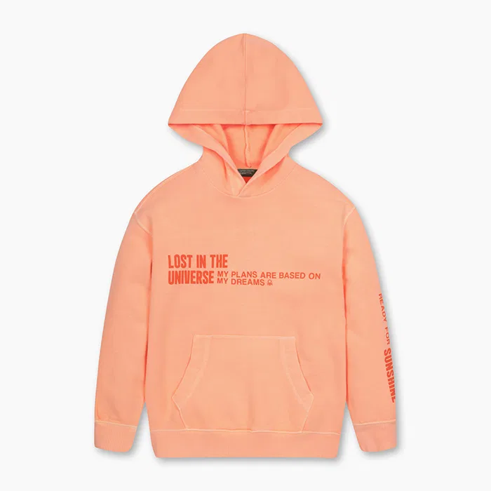 Детский оранжевый худи с пигментным окрашиванием от Benetton Kids