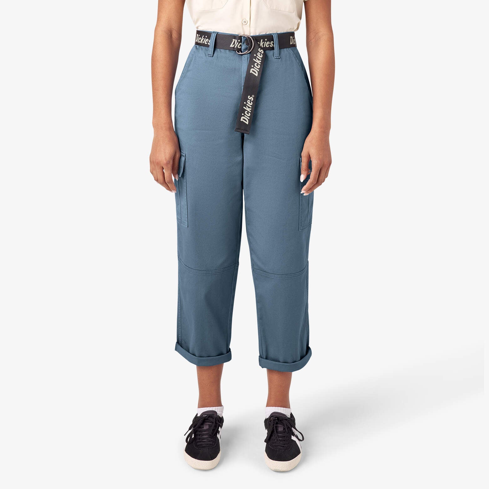 

Женские укороченные брюки-карго свободного кроя Dickies, цвет coronet blue (cnu)