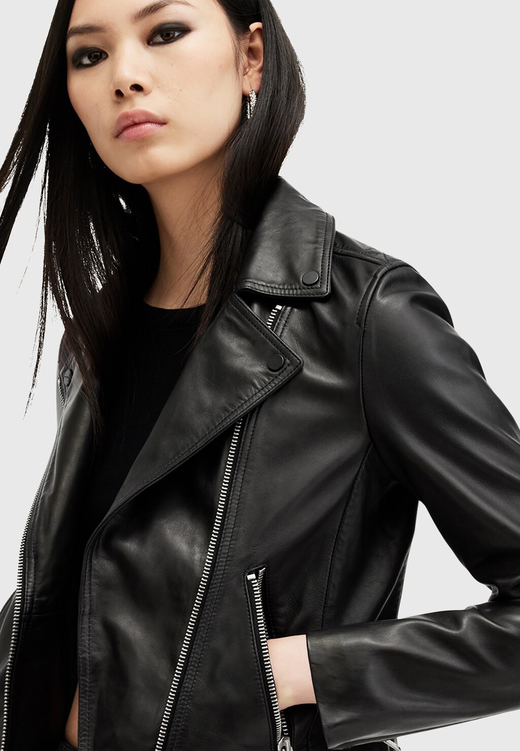 

Кожаная куртка DALBY AllSaints, черный