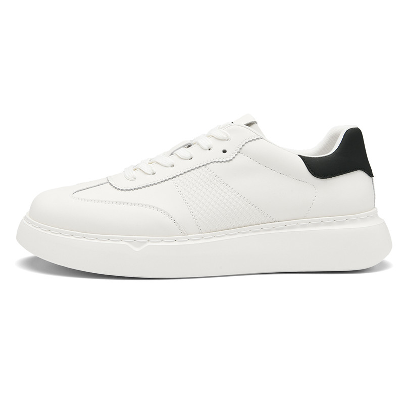 

Износостойкие легкие низкие скейтерские кроссовки для увеличения роста мужские SEPTWOLVES, бело-абрикосовый (стандартный размер обуви из кожи)