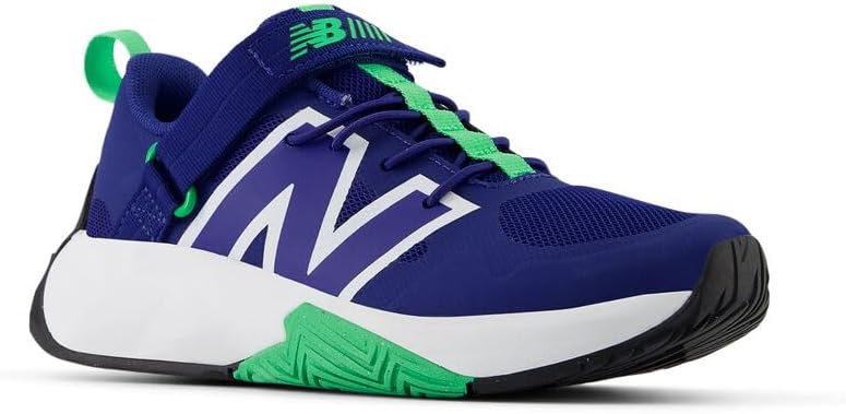 Детские кроссовки New Balance FuelCell Play V1 с застежкой-липучкой, белый/зеленый — фото 4