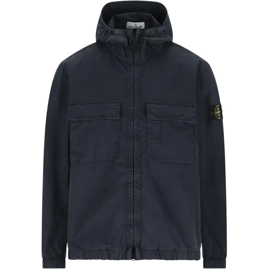 Худи с нагрудным карманом STONE ISLAND, морской синий