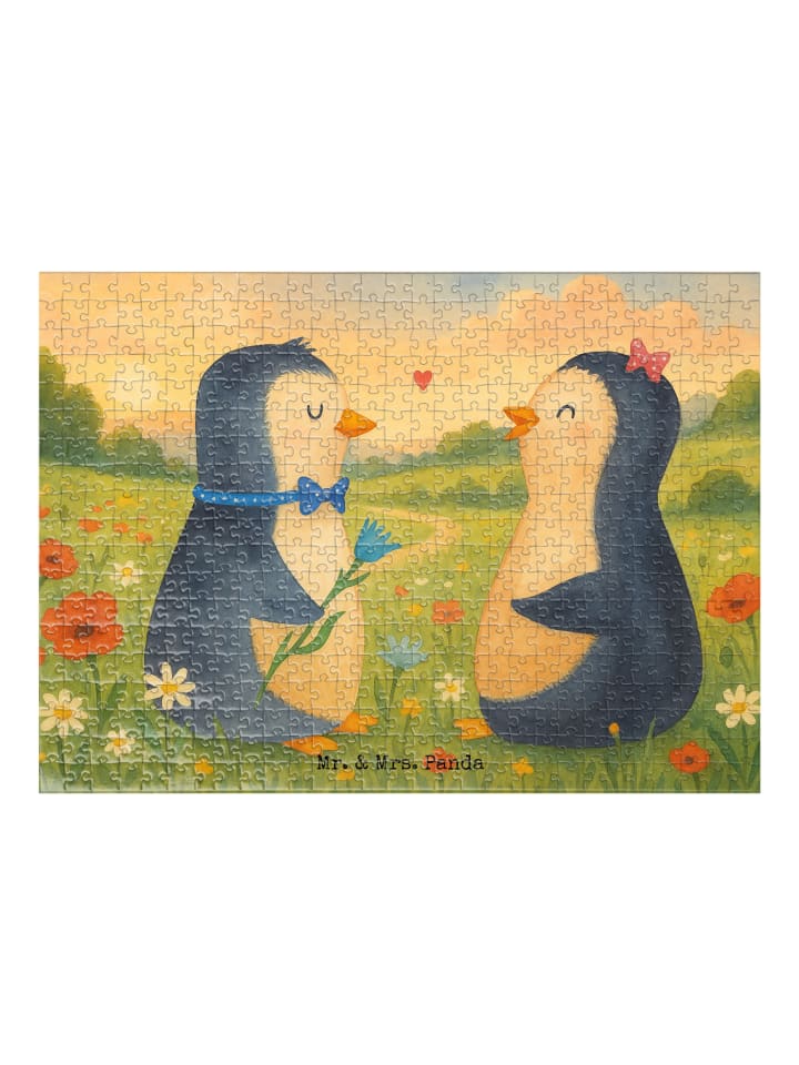 

Mr. & Mrs. Panda Дизайн «Пара пингвинов-головоломок» без надписи, белый цвет