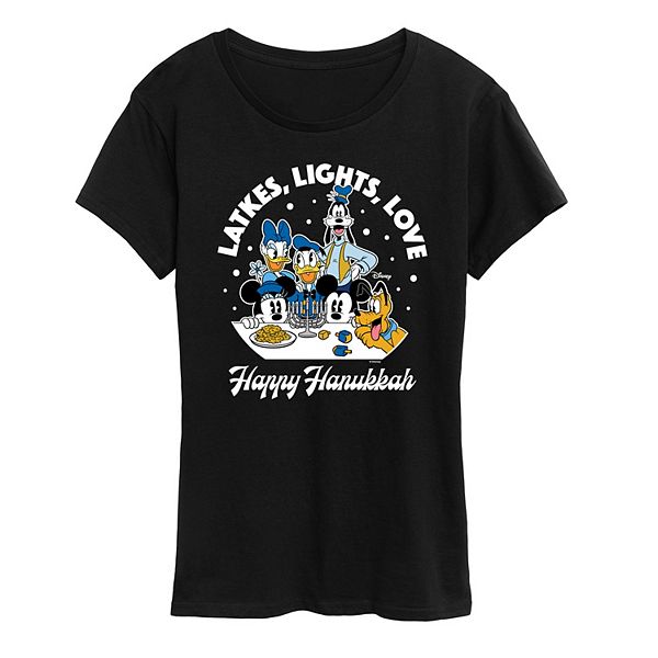 

Футболка Women's latkes, lights, love Disney, Black, Черный, Футболка Women's latkes, lights, love Disney, Black