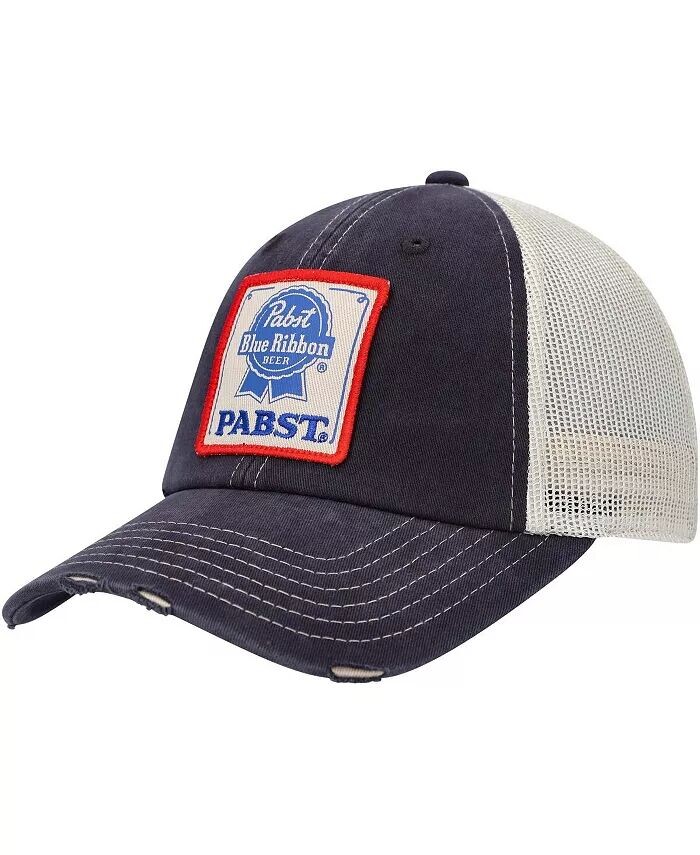 

Мужская темно-синяя, кремовая кепка Pabst Blue Ribbon Orville Snapback American Needle