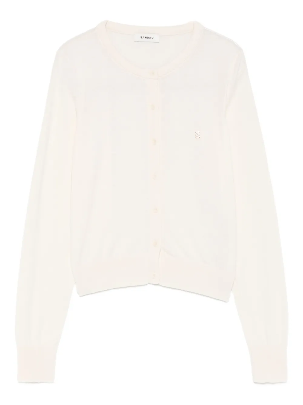

Дутый кардиган с круглым вырезом SANDRO, нейтральный