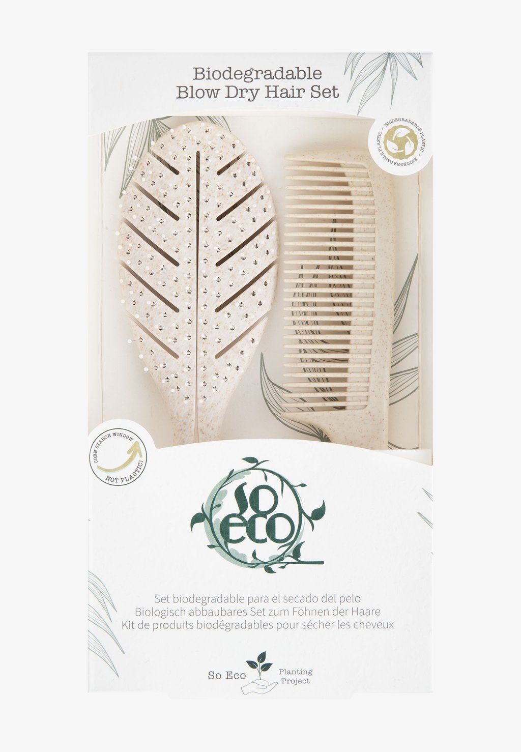 

Набор для волос So Eco Biodegradable Hair Set So Eco, цвет stone