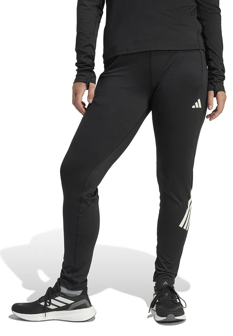 Тренировочные брюки, прямые, модель Iconic Running Pant, Adidas, черный