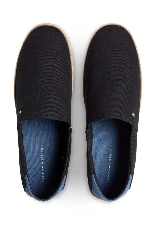 Вышитый флаг холст эспадрильи эспадрильи Tommy Hilfiger, Black — фото 4