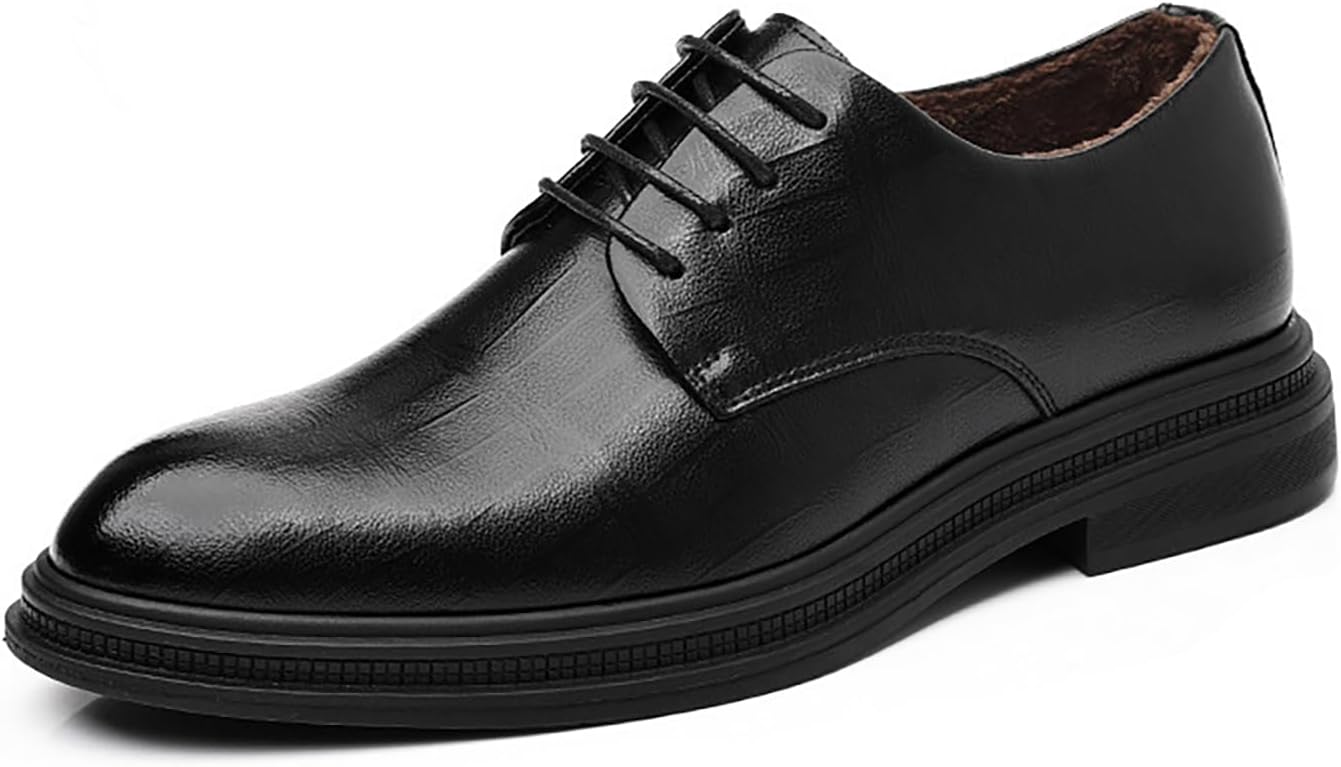 

Мужские черные кожаные туфли классические с заостренным носком на шнуровке, формальные оксфорды для работы, деловых встреч и вечеринок Ryvz Tynx