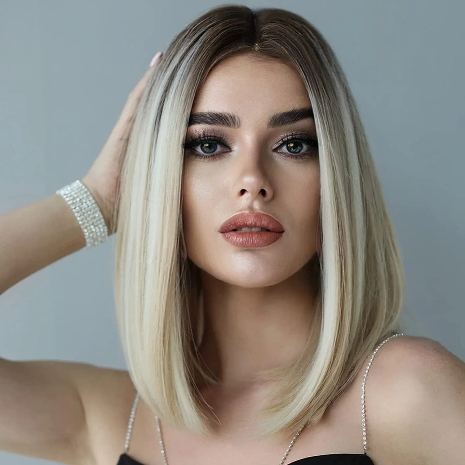 Женский короткий парик-боб PORSMEER с омбре Porsmeer, Blond