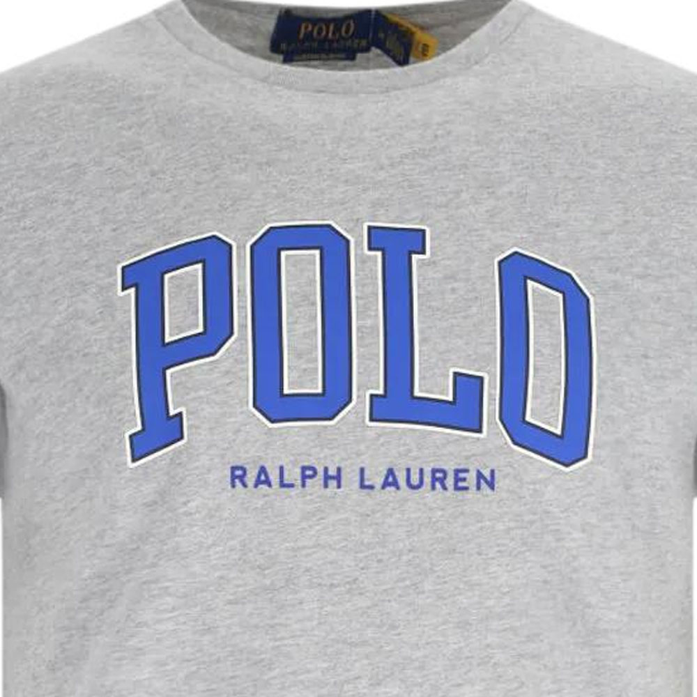 Футболка с круглым вырезом и принтом логотипа Polo Ralph Lauren, серый — фото 4