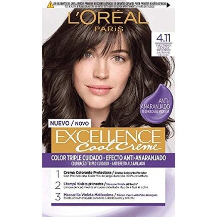 

Перманентная краска для волос L'Oreal Paris Excellence Cool Creme — оттенок 4.11 Intense Ash Brown L'Oréal Paris