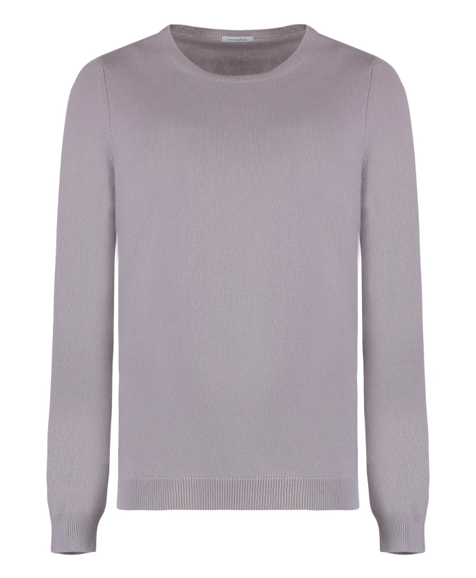 

Роскошный кашемировый свитер с ребристой вязкой по краям. Malo, фиолетовый