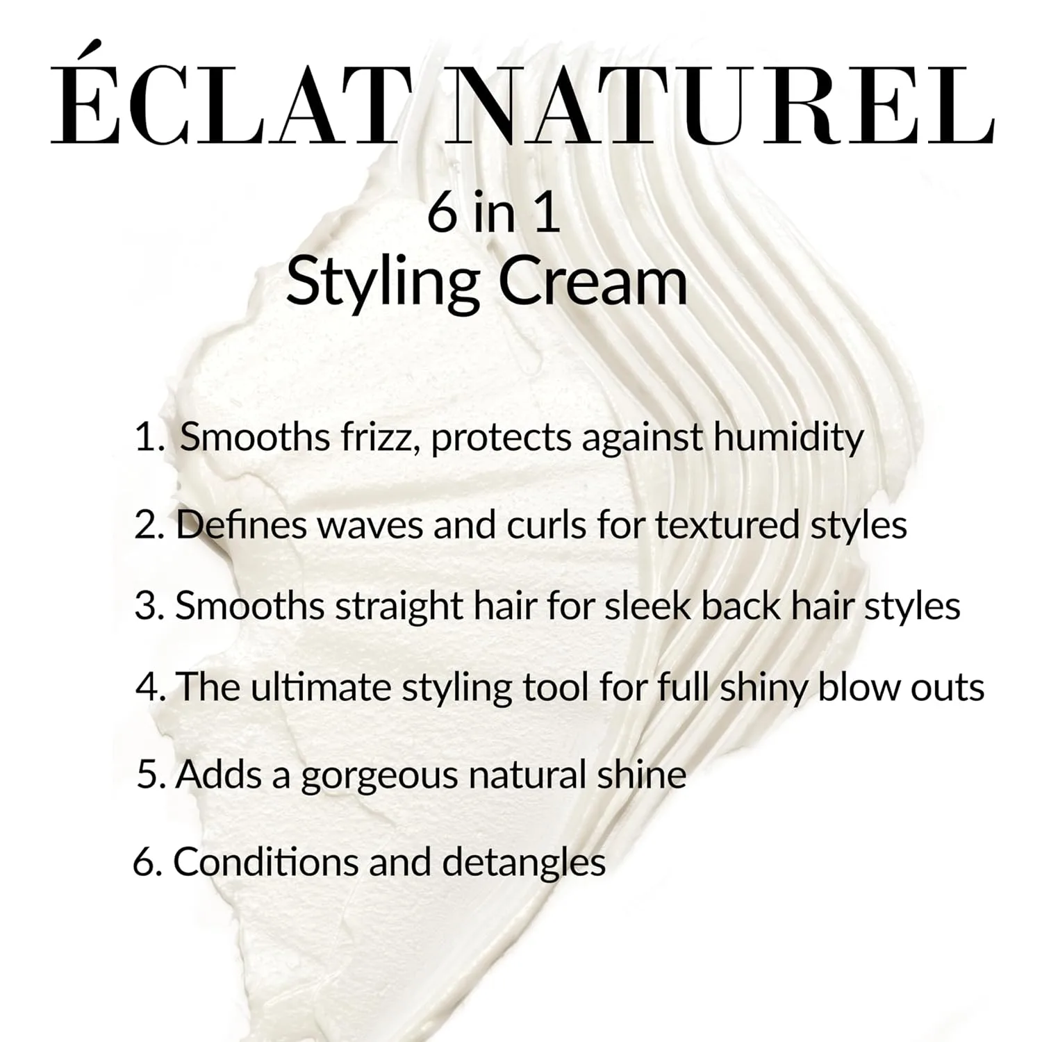 Leonor Greyl Styling Cream, 6-в-1 стайлер для волос Eclat Naturel: увлажняет, разглаживает завитки, укладывает, придает блеск, 96% натуральных ингредиентов (50 мл) — фото 3