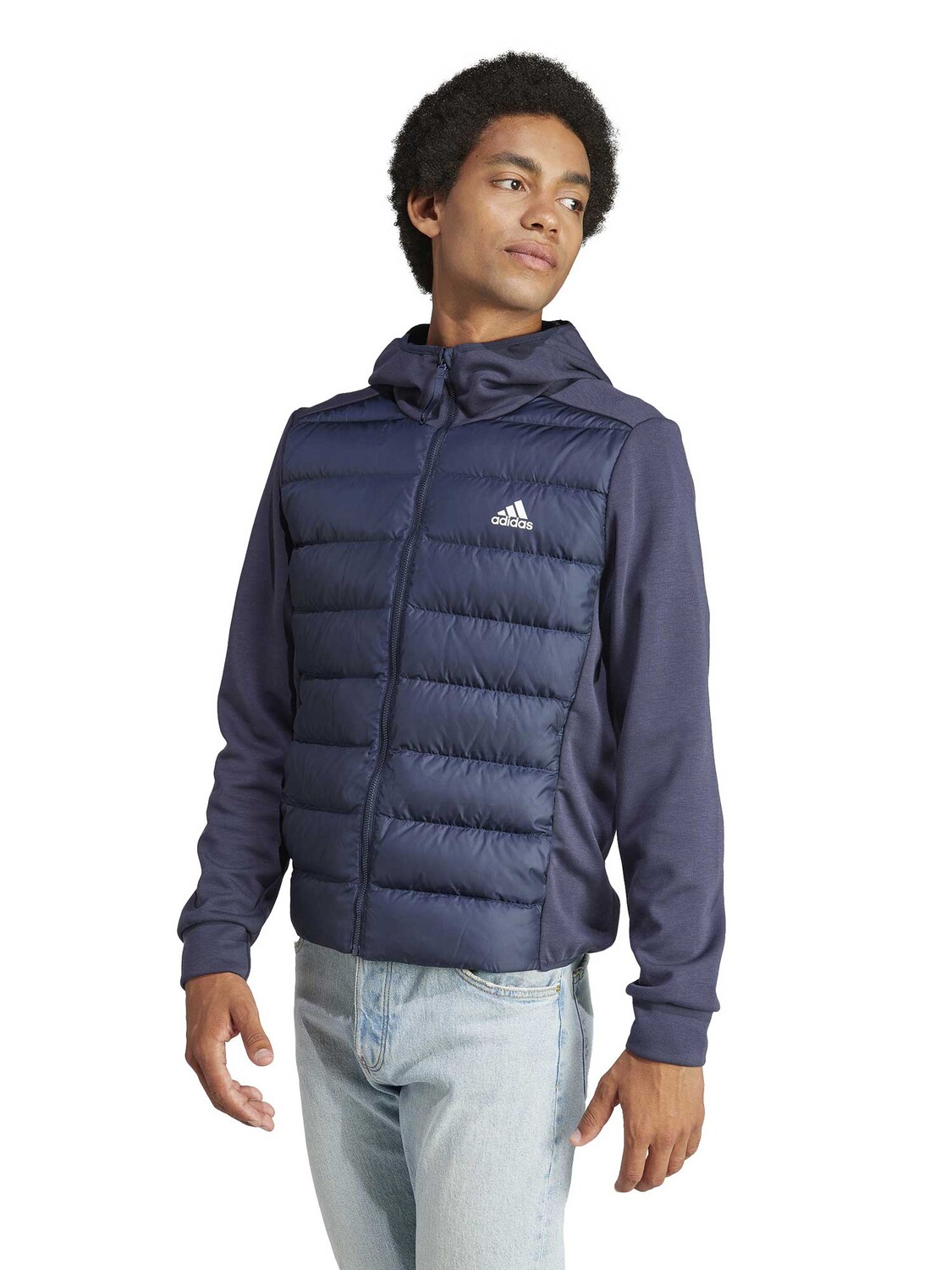 

Куртка Adidas Sportswear Essentials Hybrid Down Hooded, синий