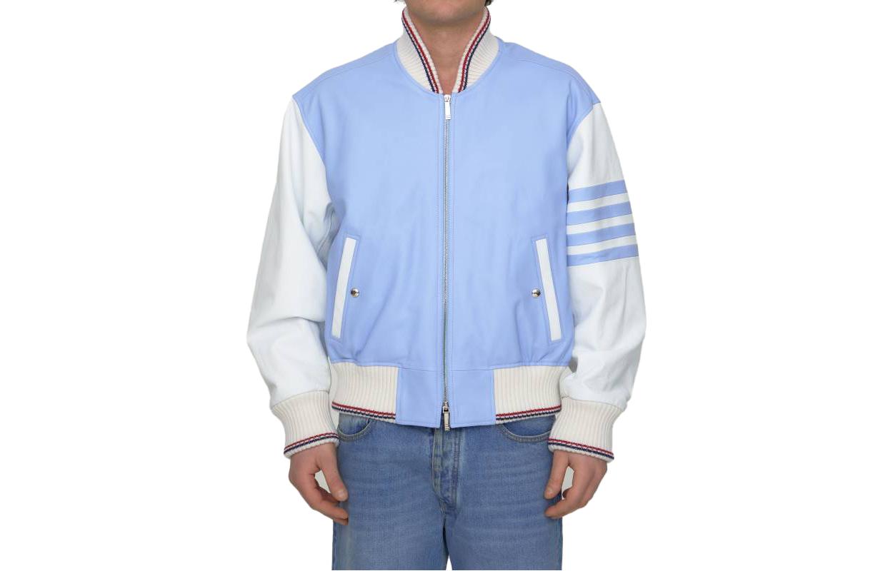 

THOM BROWNE Бомбер с четырьмя полосками, Blue