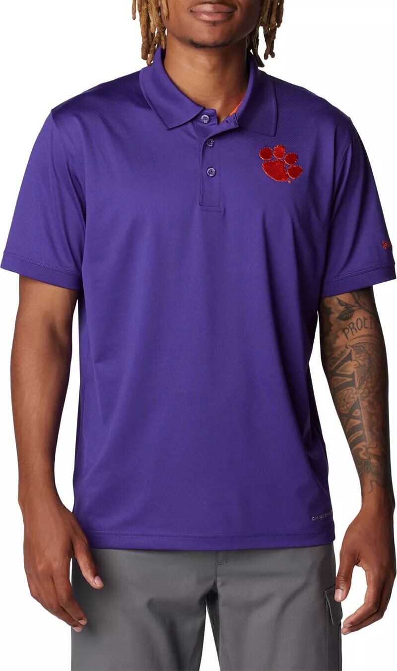 

Мужское поло Columbia Clemson Tigers Regalia Tamiami Performance