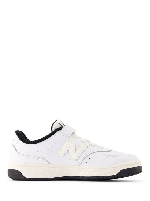 

Детские кожаные кроссовки B80 на шнуровке New Balance, Black/White