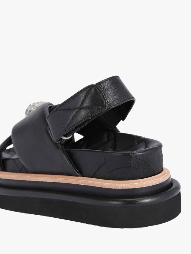 Кожаные сандалии Orson на платформе с перекрестными ремешками Kurt Geiger London, Black — фото 4