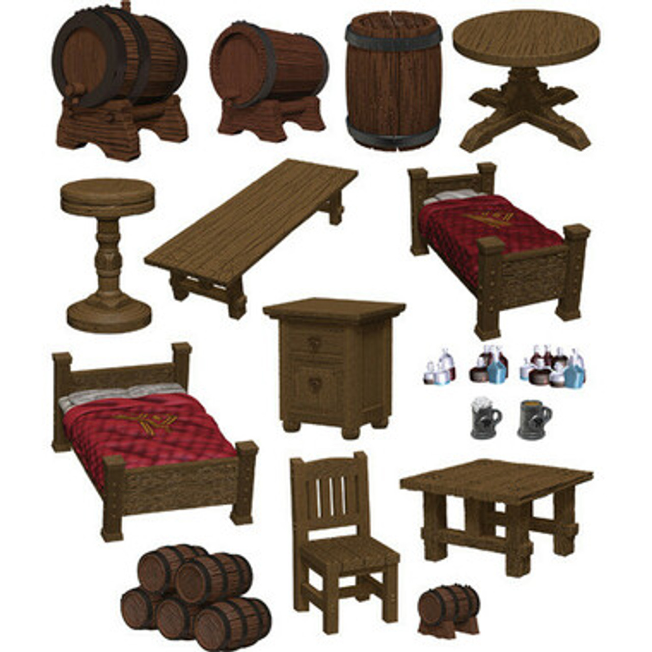 

Миниатюра Dungeons & Dragons Miniatures: Icons of the Realms - Yawning Portal Inn - Beds & Bottles