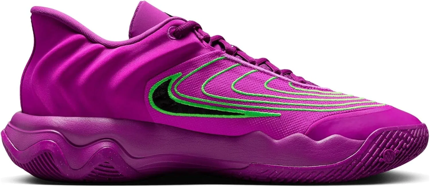 Баскетбольные кроссовки NIKE Giannis Immortality 4M, Hyper Violet Green Strike Bold Berry Black — фото 3