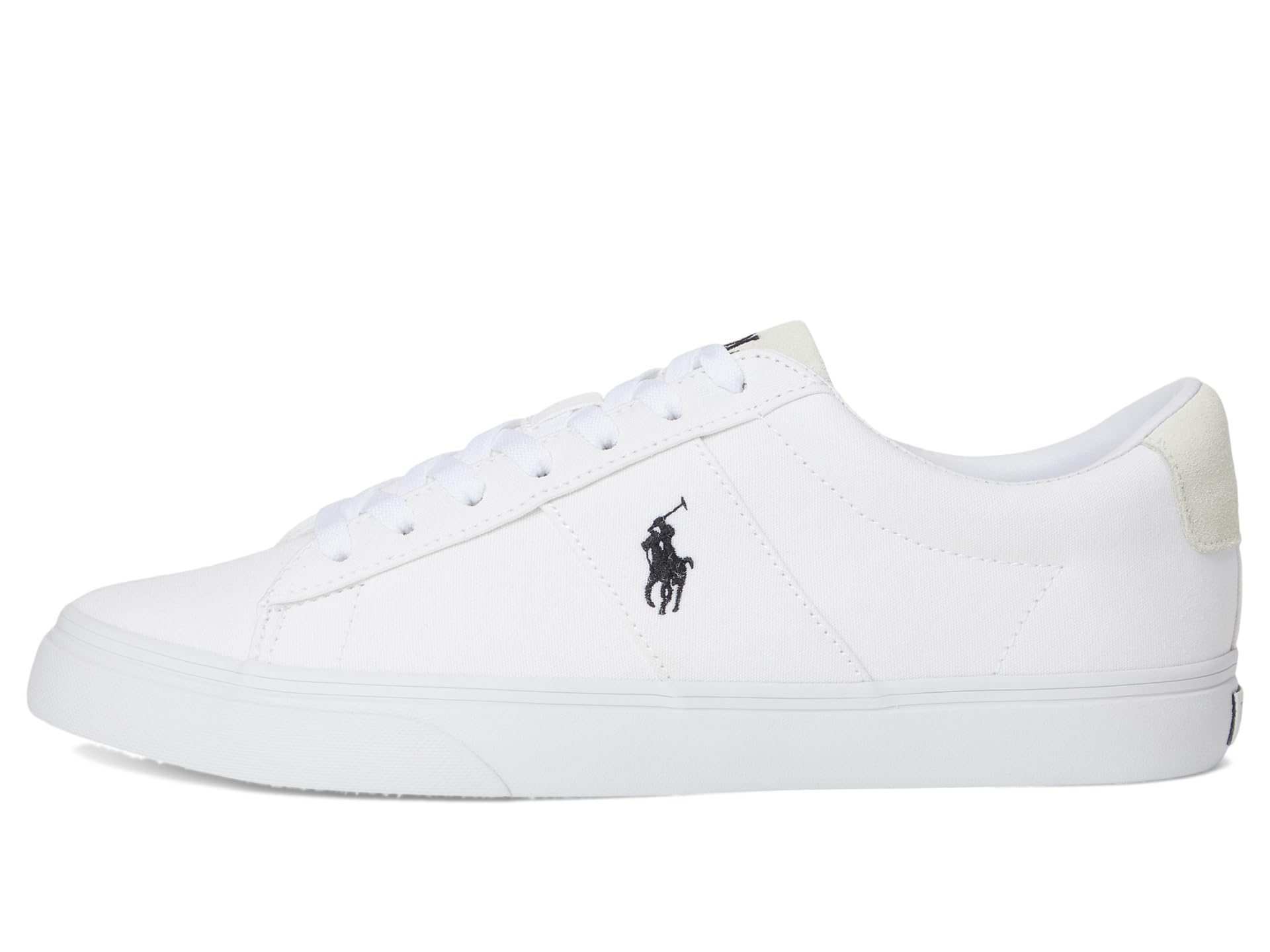 Кроссовки Polo Ralph Lauren Sayer Canvas Low-Top Sneakers, цвет White/Black — фото 4