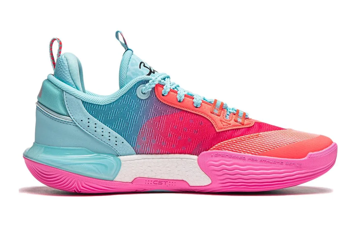 YOUNG Детские баскетбольные кроссовки Li-Ning YOUNG All City 12 с противоскользящей и износостойкой подошвой, низкие, красно-синие — фото 3