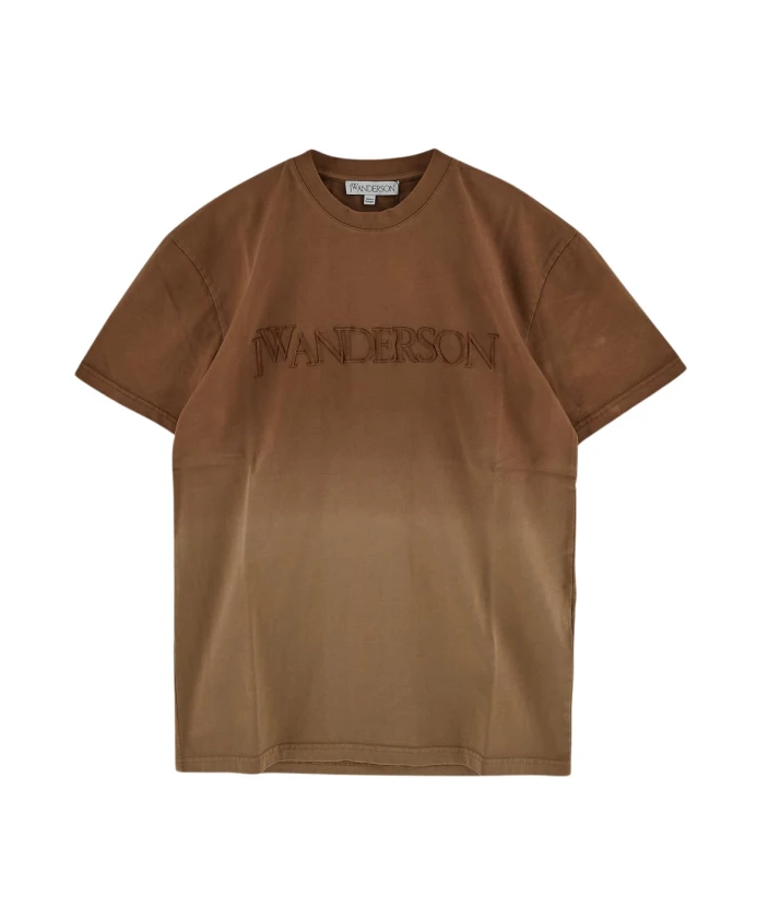 

Хлопковая футболка с логотипом Jw Anderson, коричневый