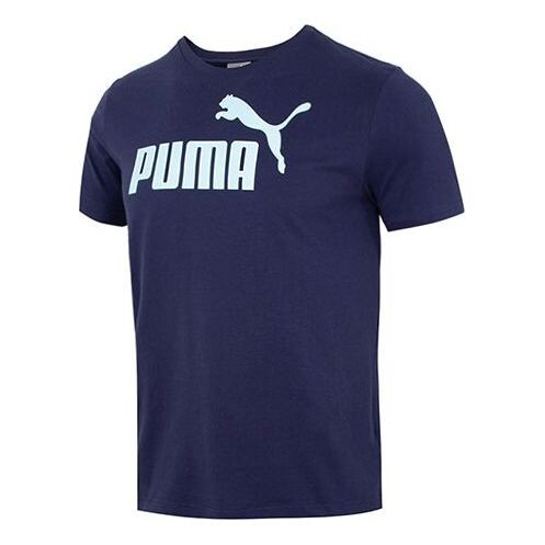 

Футболка graphic regular t-shirt 'navy' Puma, синий