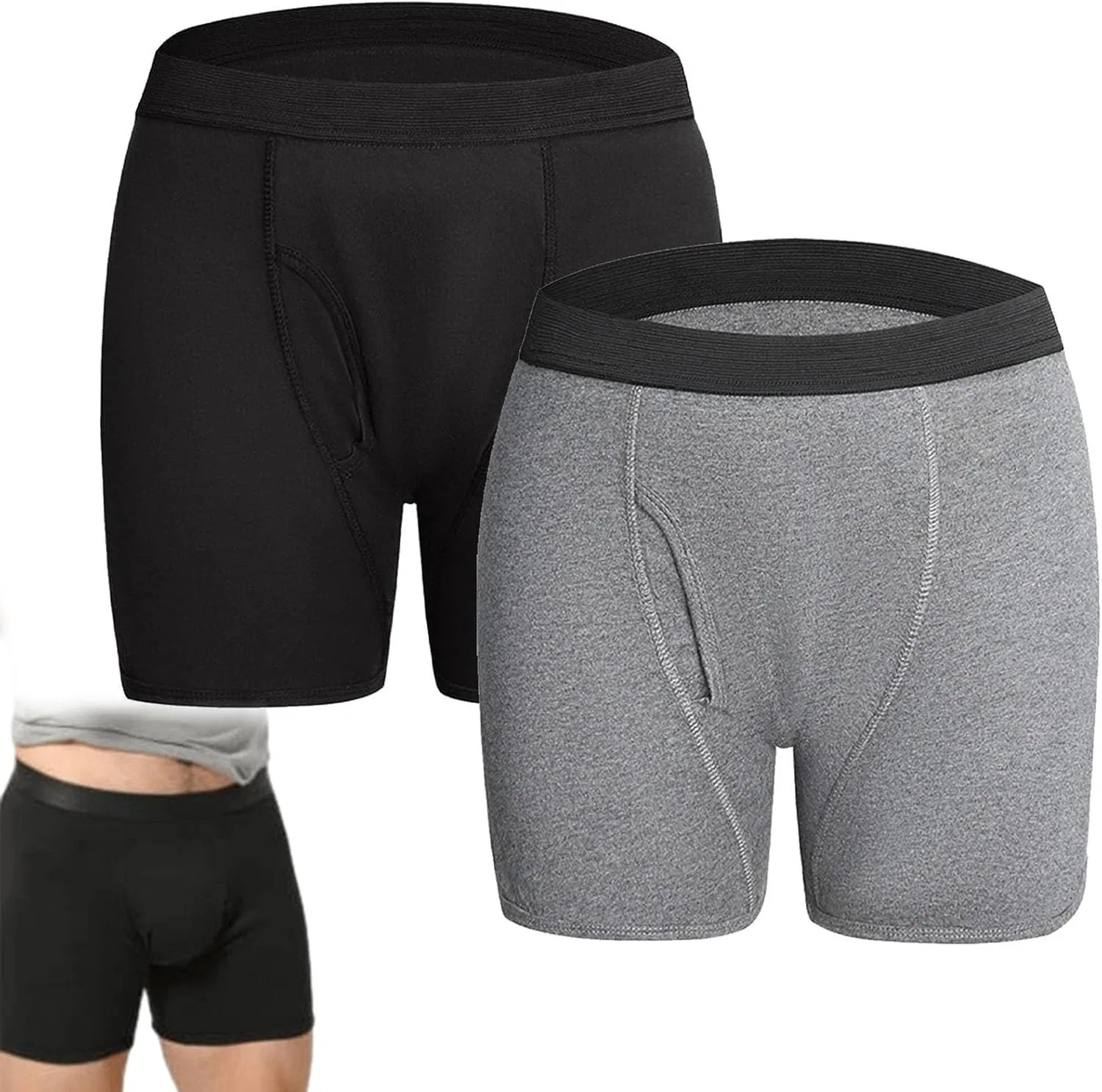 Трусы боксеры хлопковые, впитывающие, 2pcs-b