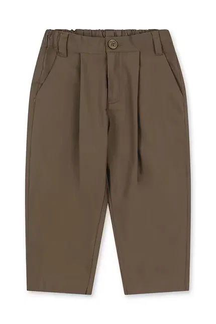 Штаны детские хлопковые CHIM CHINOS Konges Sløjd, коричневый