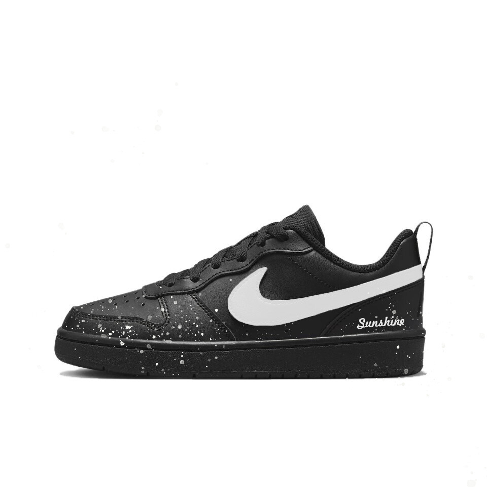 

Кроссовки Nike Court Borough Kids' Skateboarding Shoes Grade School, черный/белый