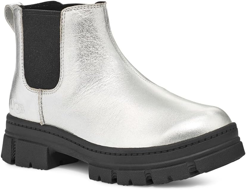 

Ботинки Челси Ashton Chelsea Leather UGG, цвет Silver Metallic