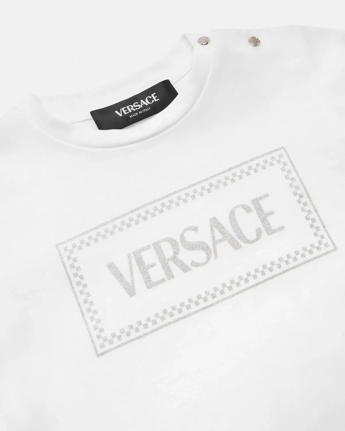 Винтажная футболка с логотипом 90-х для малышей VERSACE, белый — фото 4