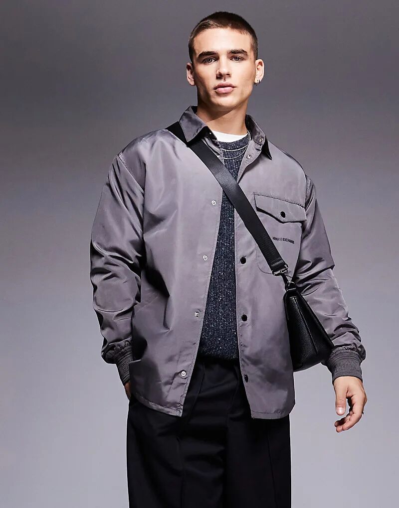 

Куртка-рубашка серого цвета Armani Exchange