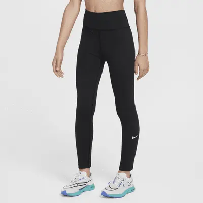 Леггинсы Nike One, черный/белый