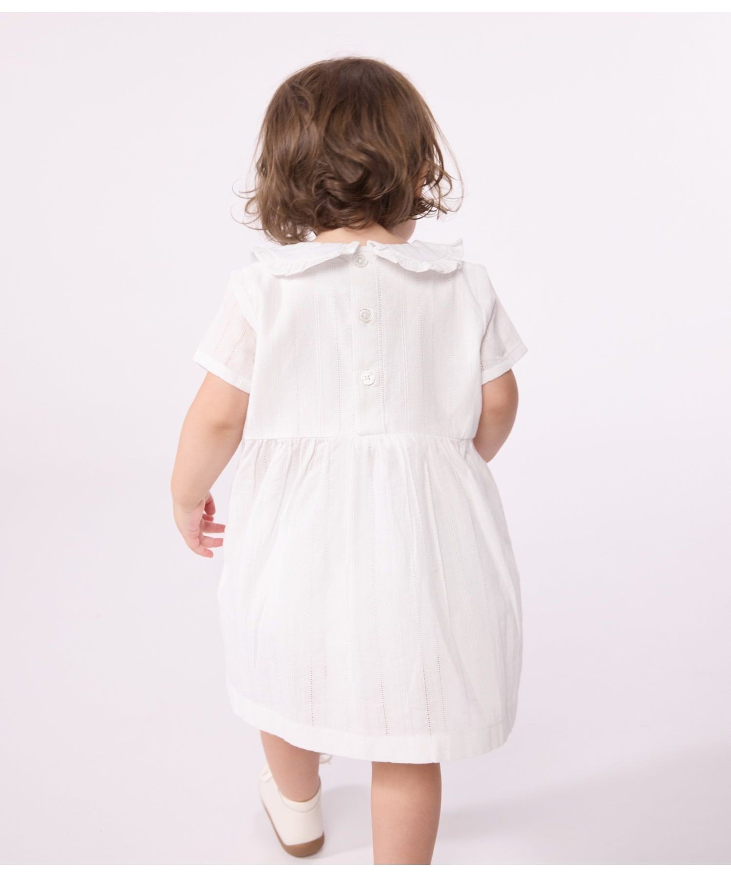 Платье с короткими рукавами и комплект из панталонов PETIT BATEAU, White — фото 2