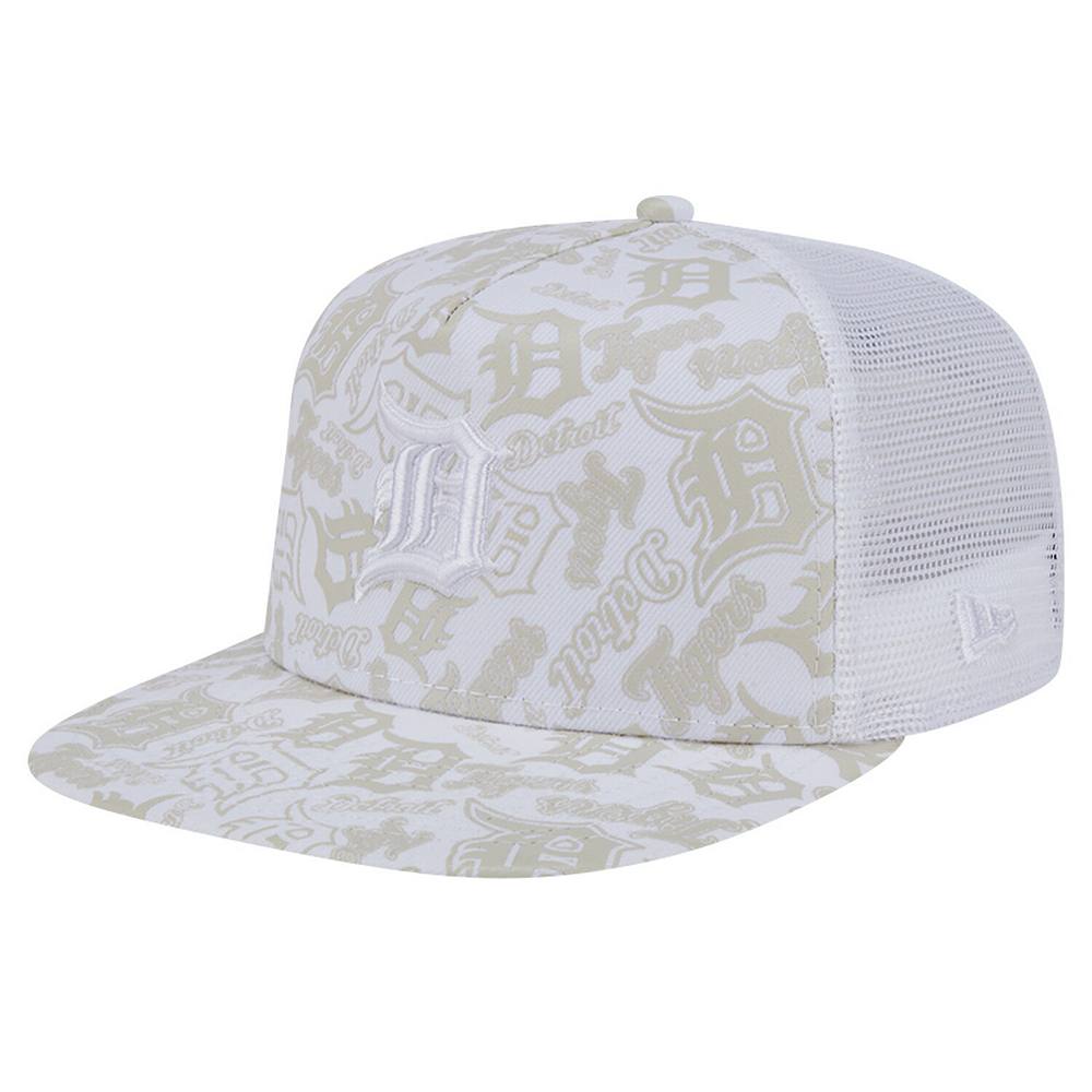 

Мужская кепка New Era белого цвета с логотипом Detroit Tigers Dunes A-Frame Trucker 9FIFTY Snapback, цвет Tgr White