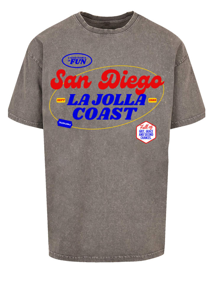 

Мужская футболка оверсайз Сан-Диего в асфальтовом цвете F4NT4STIC