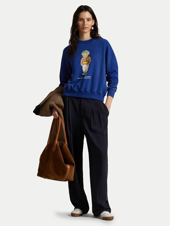 Свитшот relaxed fit 211971736001 Polo Ralph Lauren, синий — фото 2