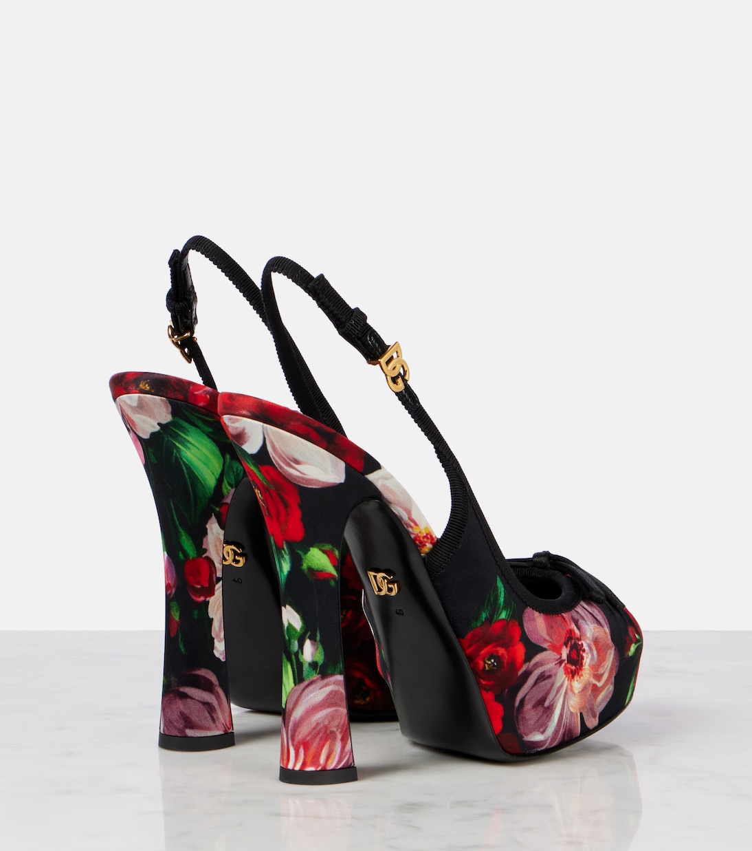 Vally 105 туфли-лодочки на ремешке из цветного атласа Dolce&Gabbana, B.Rose Antiche F.Ner — фото 2