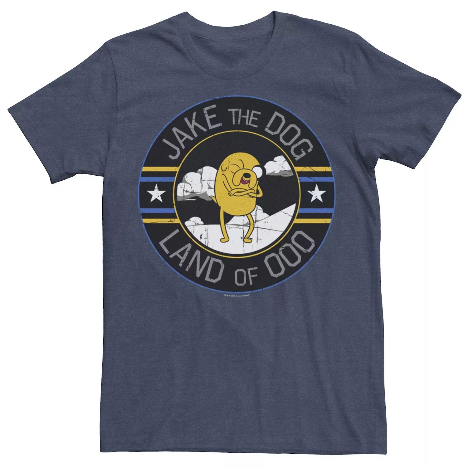 

Мужская футболка Cartoon Network Adventure Time Jake the Dog Land Of Ooo Licensed Character