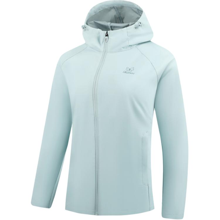 

361° Тренч для женщин Grass Wood Blue с капюшоном, умеренный