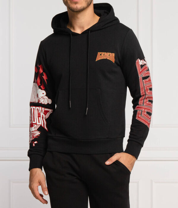 

Толстовка Iceberg Regular Fit, черный / красный
