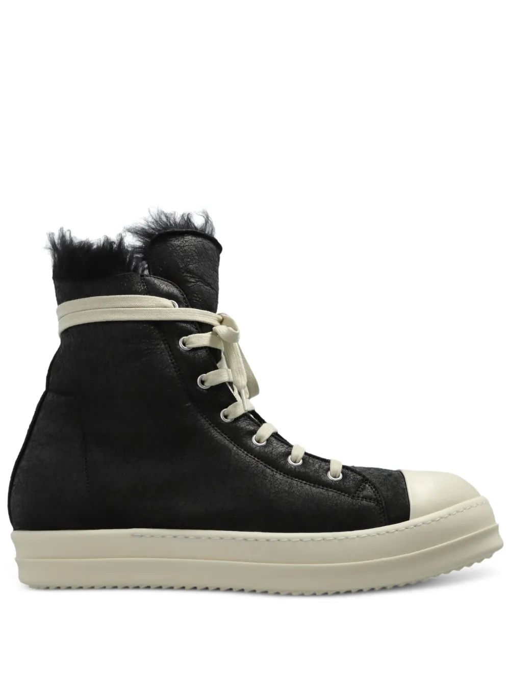 Кеды с меховой подкладкой Rick Owens, черный
