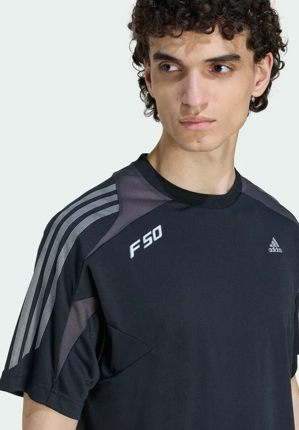 Футболка f50 с коротким рукавом и принтом Adidas Originals, Black — фото 4