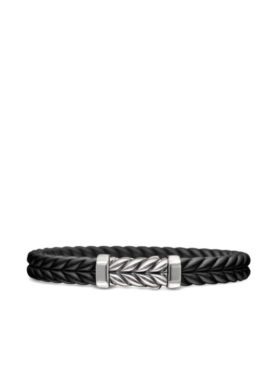 

Браслет Chevron из стерлингового серебра David Yurman, серебряный