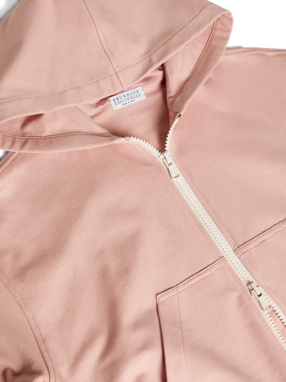 Толстовка на молнии Brunello Cucinelli Kids, розовый — фото 3